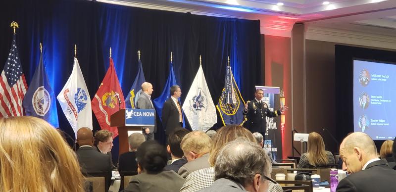 Intel_Community's tweet card. #DISA presents at #AFCEA_NOVA #Army_IT_Day - discussing #Boundry #MidTier, and #Endpoint #security strategies.