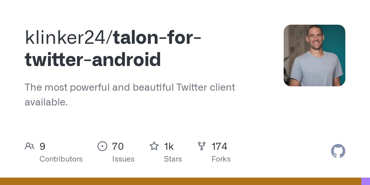 lukeklinker's tweet card. The most powerful and beautiful Twitter client available. - klinker24/talon-for-twitter-android