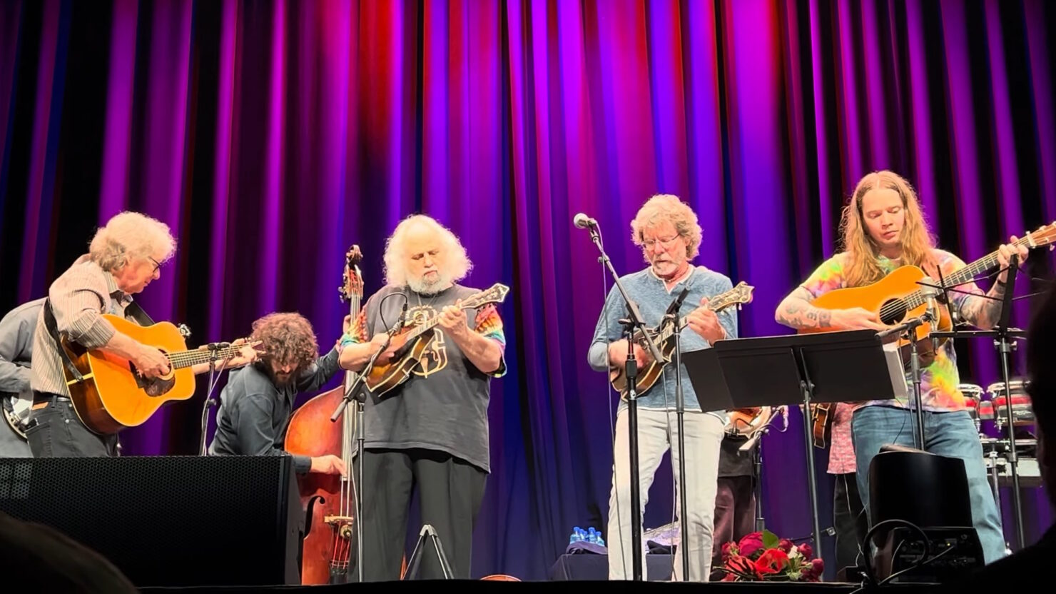 JamBase's tweet card. David Grisman was honored and performed at the 'Dawg At 80!' celebratory concert on Tuesday night at Seattle's Moore Theatre.
