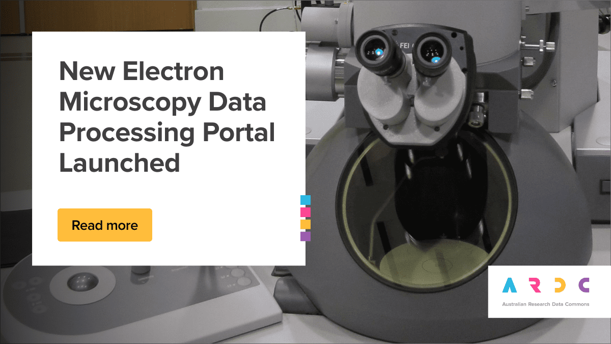ARDC_AU's tweet card. The new Electron Microscopy Data Processing Portal will help researchers process large datasets generated by CryoEM instruments.