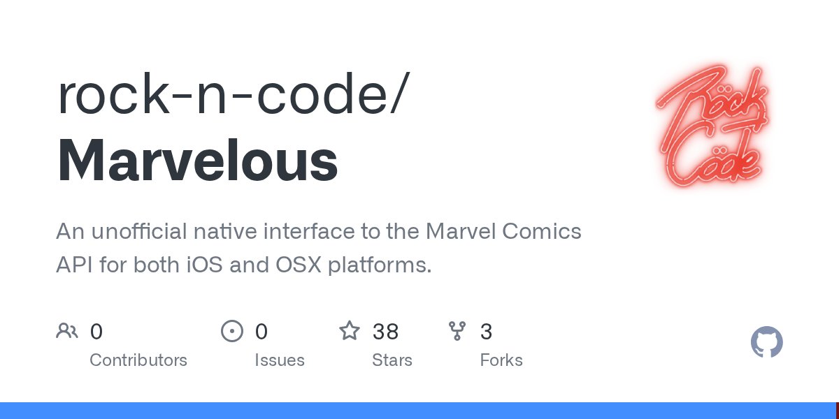 rockncode's tweet card. An unofficial native interface to the Marvel Comics API for both iOS and OSX platforms. - rock-n-code/Marvelous