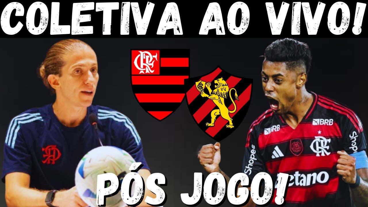 matheusleal1's tweet card. COLETIVA FILIPE LUÍS AO VIVO | PÓS JOGO SPORT X FLAMENGO | DEBATE...