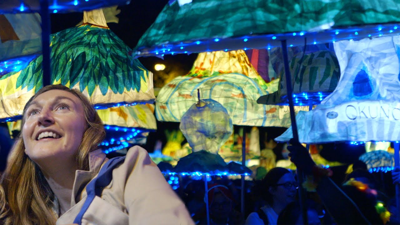 CUArts's tweet card. Morningside Lights 2019 - Island