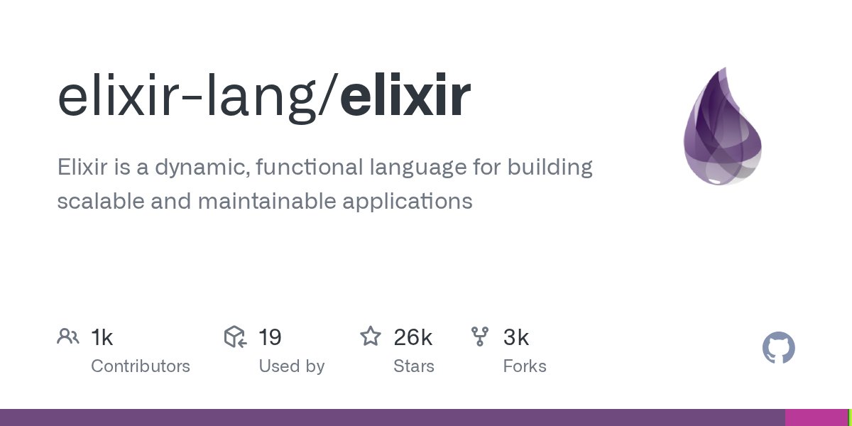josevalim's tweet card. Elixir is a dynamic, functional language for building scalable and maintainable applications - elixir-lang/elixir