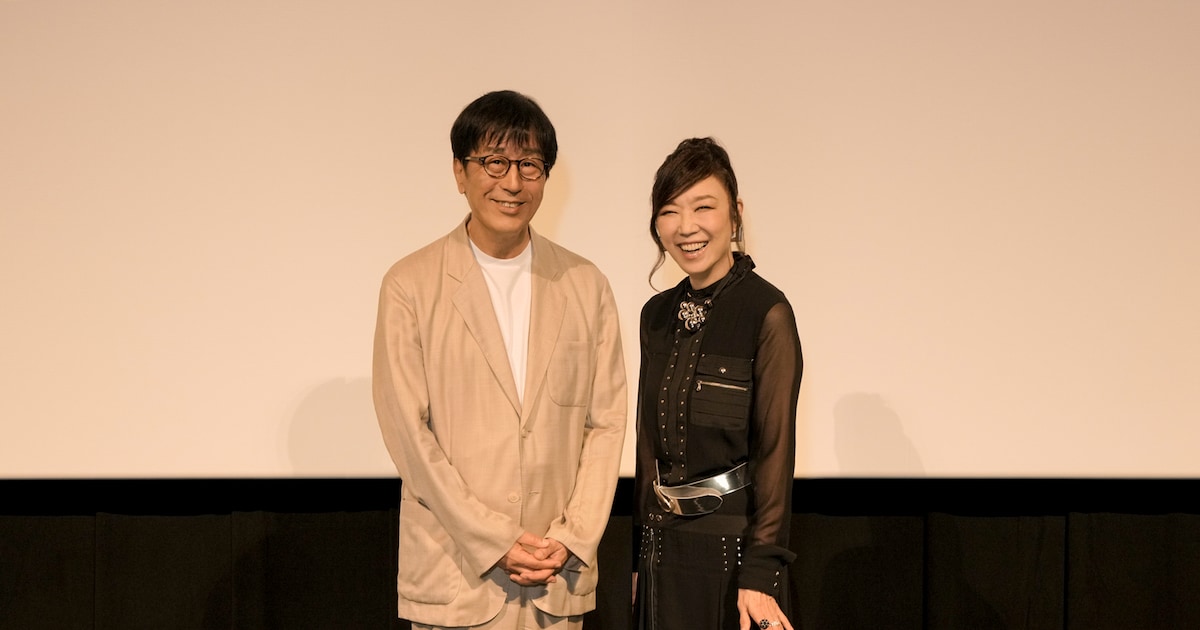 natalie_mu's tweet card. 松任谷由実が40枚目のオリジナルアルバム「Wormhole / Yumi AraI」を11月18日にリリースすることを記念して、本日10月17日に東京・109シネマズプレミアム新宿で本作の試聴会が開催された。