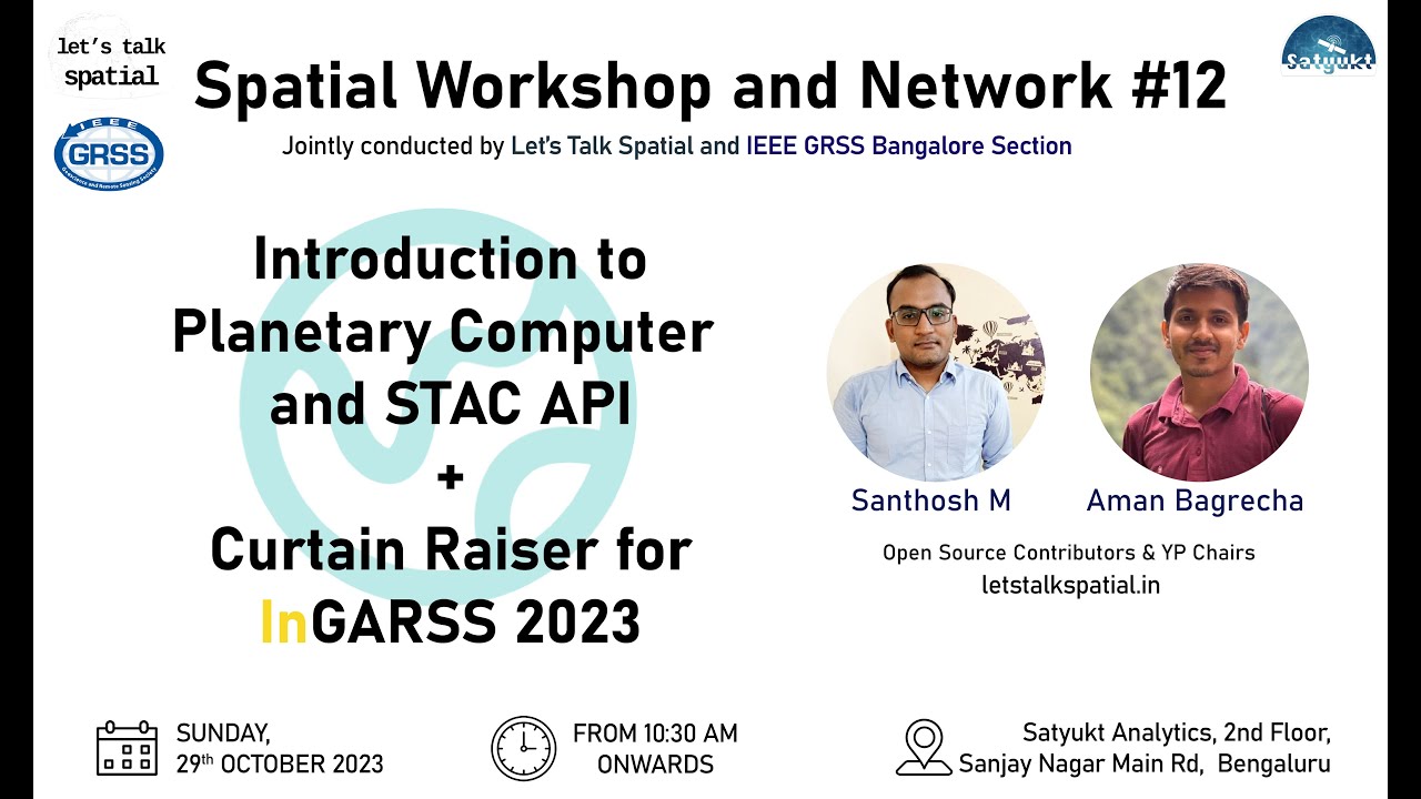 Amruthkiran94's tweet card. #12 Introduction to Planetary Computer and STAC API | Let's Talk...