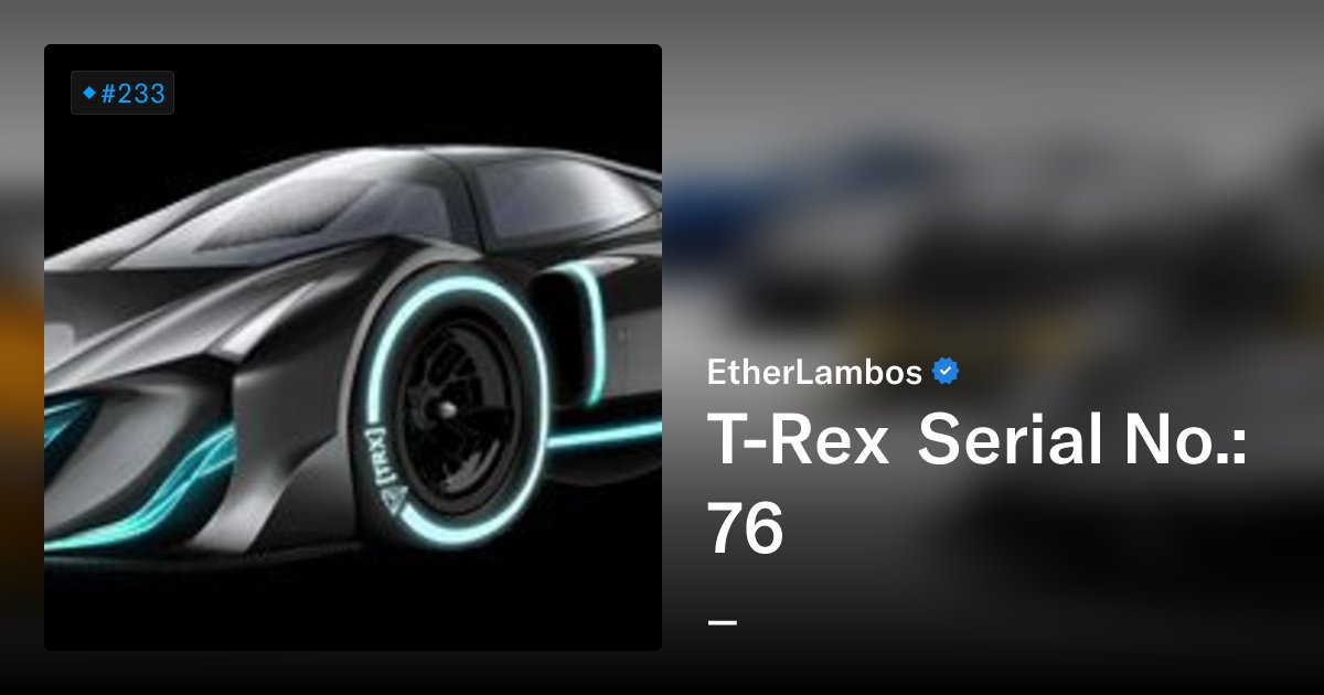 etherlambot's tweet card. Check out your [garage](https://www.etherlambos.io) to tune your EtherLambo to perfection. [Satoshi](https://bit.ly/3pFzw8K) I [Vitalik](https://bit.ly/3y6UnWp) I [T-Rex](https://bit.ly/3lJXAq3) I...