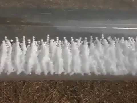 InvolveAudio's tweet card. Styrofoam balls reacting to different sound frequency