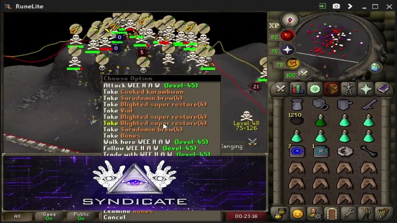SyndicateOSRS's tweet card. Syndicate vs Tempest - Wilderness Battle [1-18]