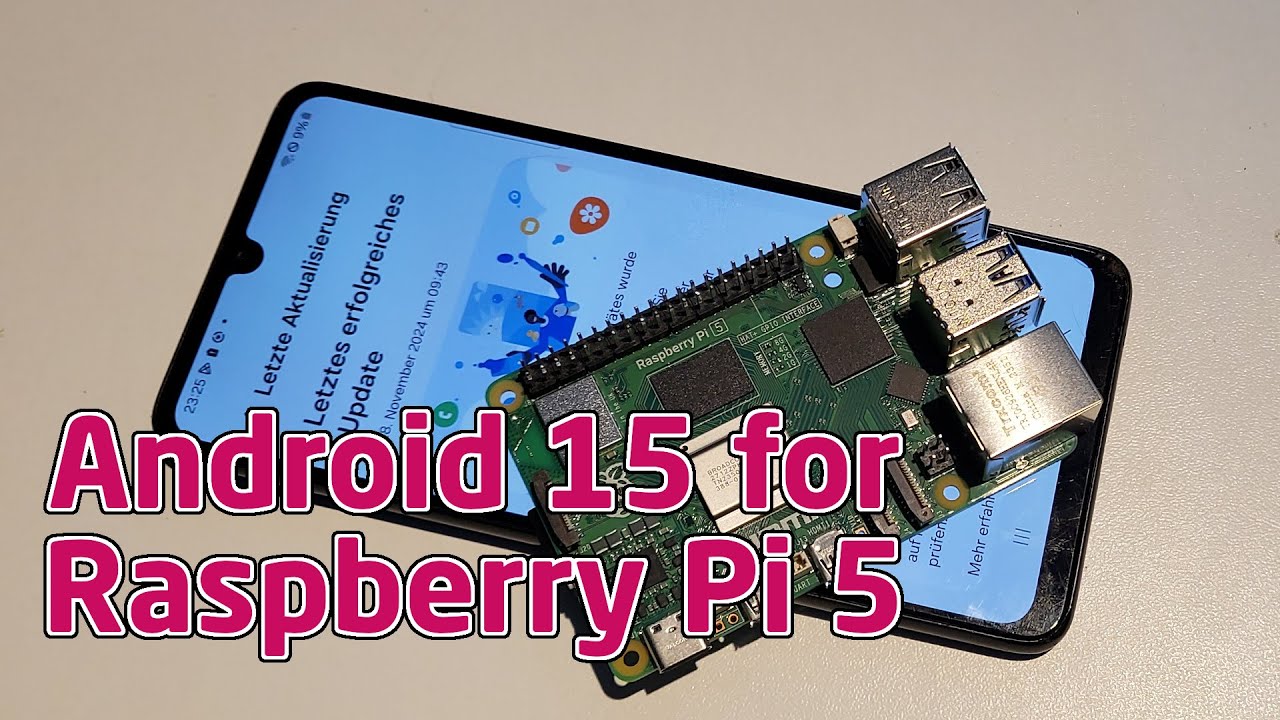 tamhanna's tweet card. Android 15 for Raspberry Pi 5
