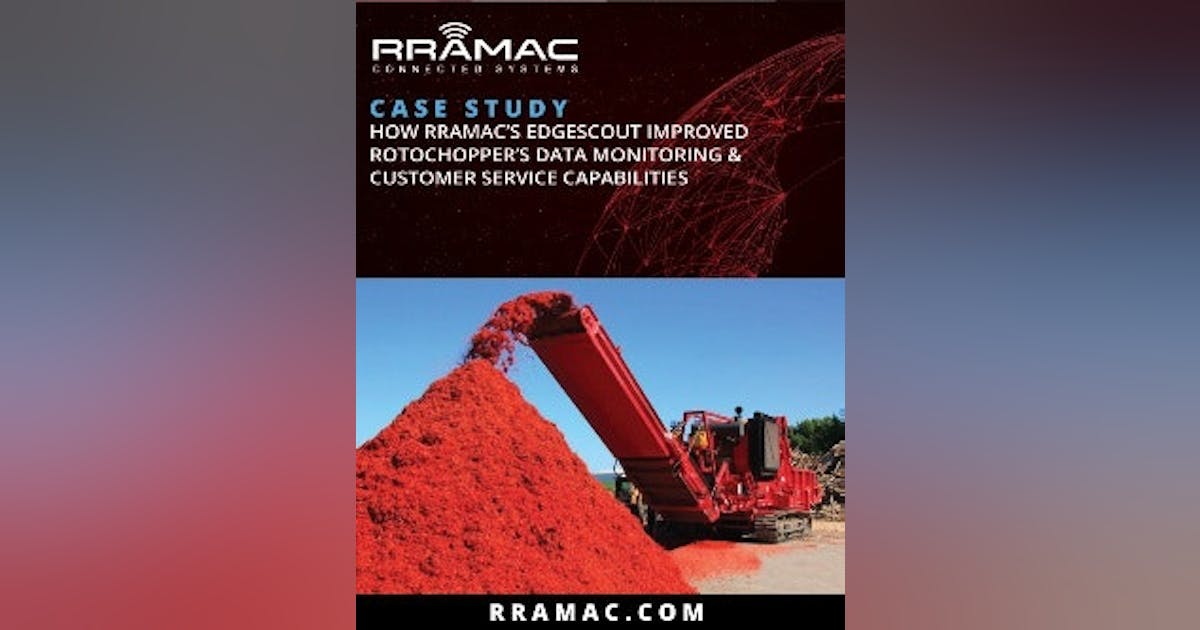 IIoTSolution's tweet card. EdgeScout by RRAMAC provided Rotochopper with real-time data, live dashboards, graphing, text and email alerts, and centralized data storage, all within 4-weeks. The solution ...