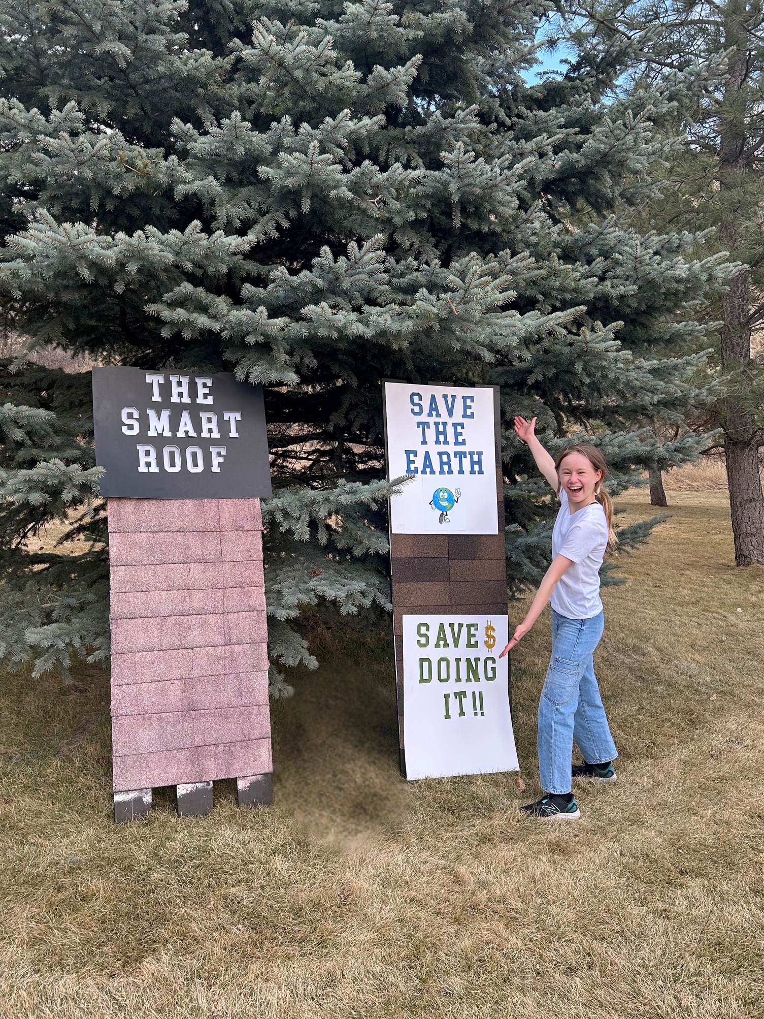 PraxisMedHat's tweet card. My SMART roof uses thermochromic technology to reflect sunlight in summer and absorb heat in winter, reducing energy use for heating and cooling. This helps lower energy bills, ease pressure on power...