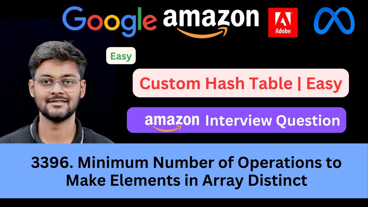 codeharmonyHQ's tweet card. LeetCode 3396 Minimum Number of Operations to Make Elements in Array...