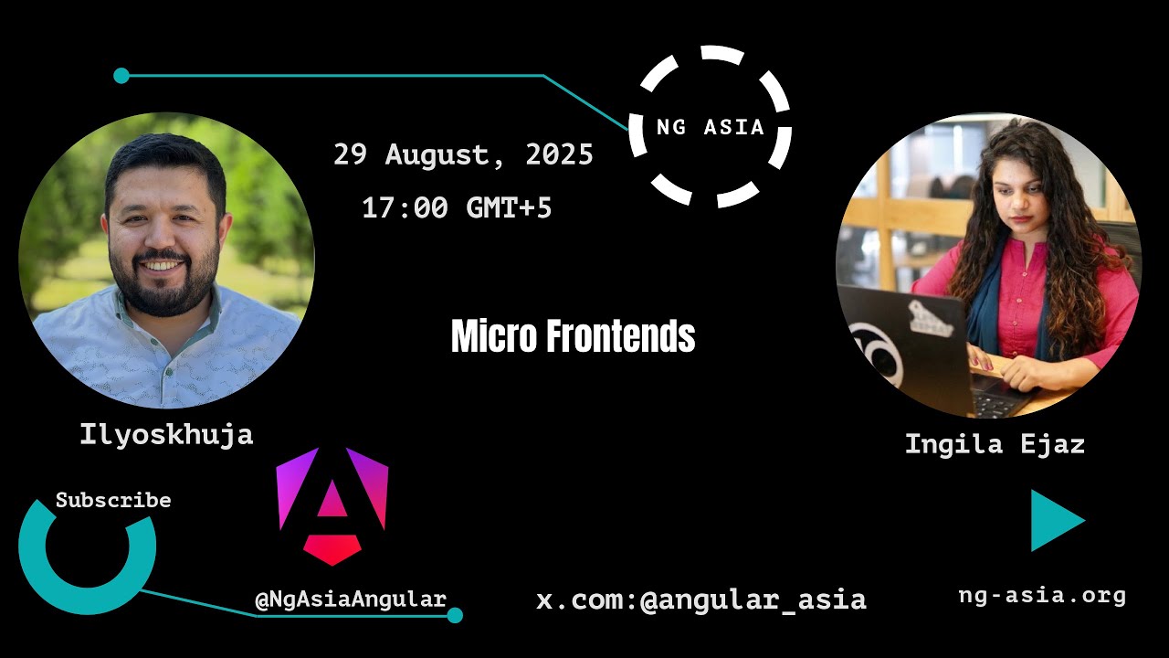 angular_asia's tweet card. Micro Frontend