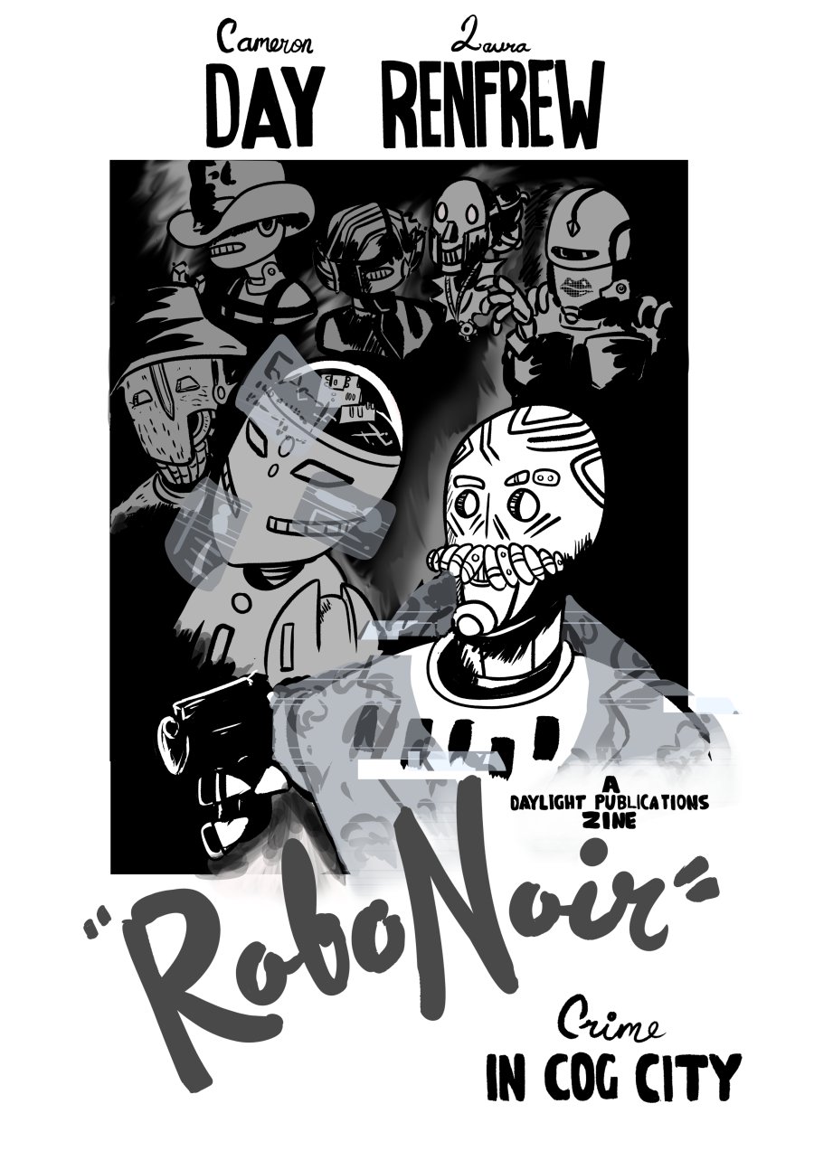 DaylightPublLLC's tweet card. Welcome to Cog City Down an dingy, rust-stained street you can see a group of investigators looking around the crime scene of a fallen bot, where dectectives are setting up caution holos. They are...