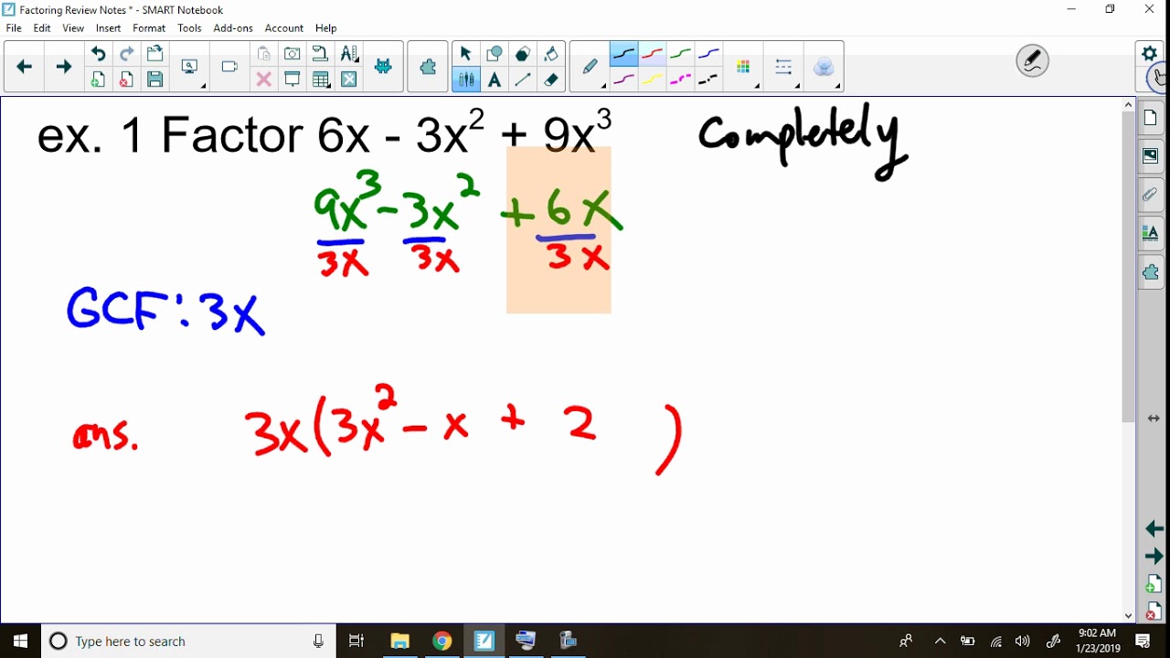 TheMathOverlord's tweet card. Algebra II Factoring Review Notes