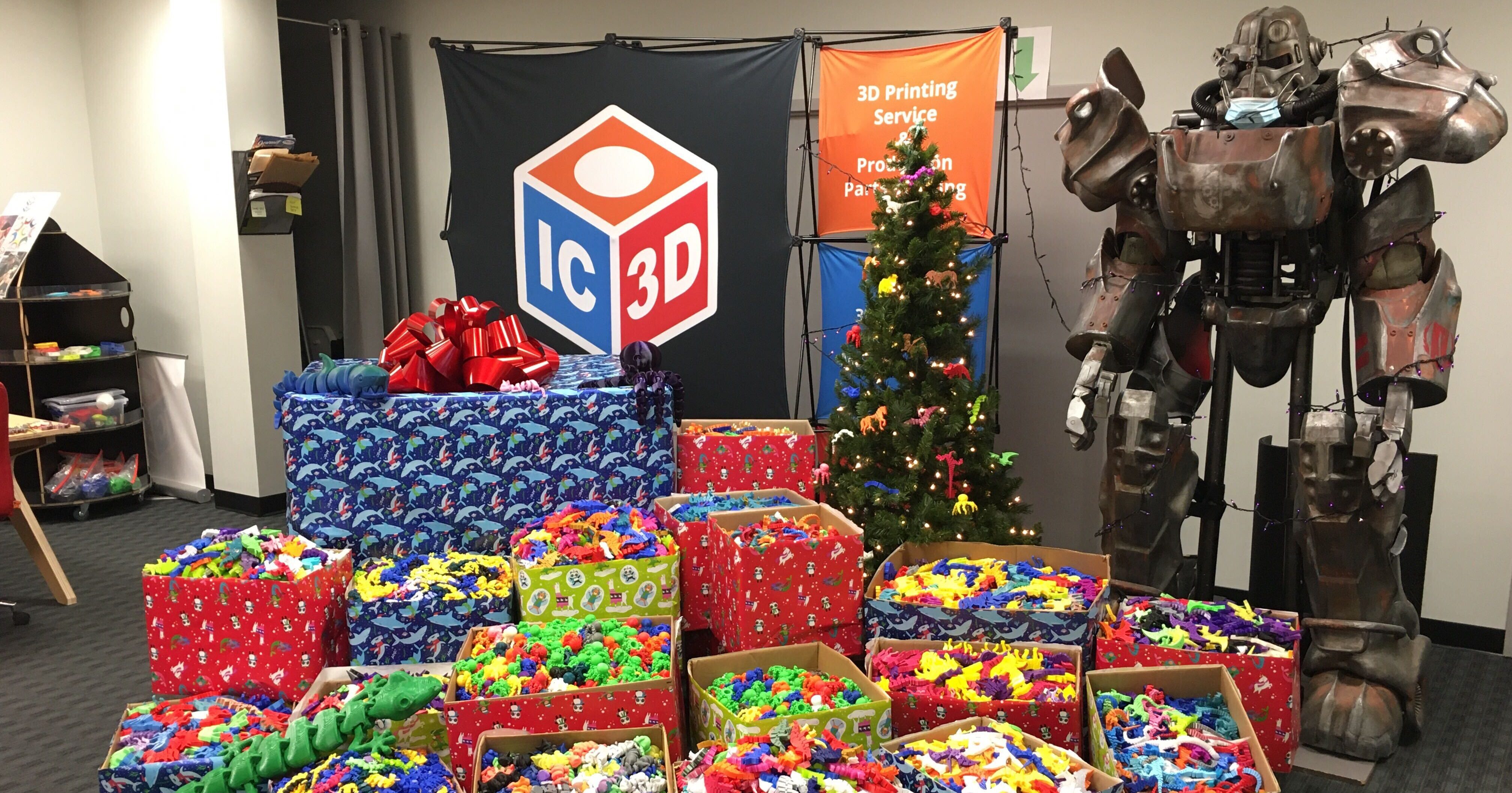 IC3D_Printers's tweet card. The holiday season is rapidly approaching & we are asking each and every one of you to help warm the hearts of children by 3D printing toys for Toys for Tots!