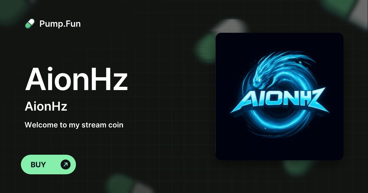 AionOracle's tweet card. Welcome to my stream coin