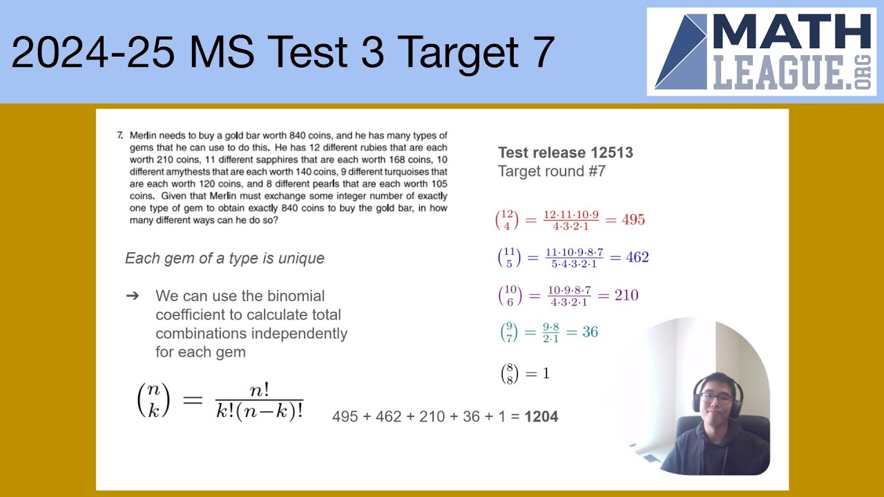 mathleague's tweet card. 12513 Target 7