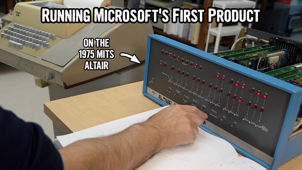 atascii's tweet card. Running Microsoft's first product on the Altair 8800, from paper tape