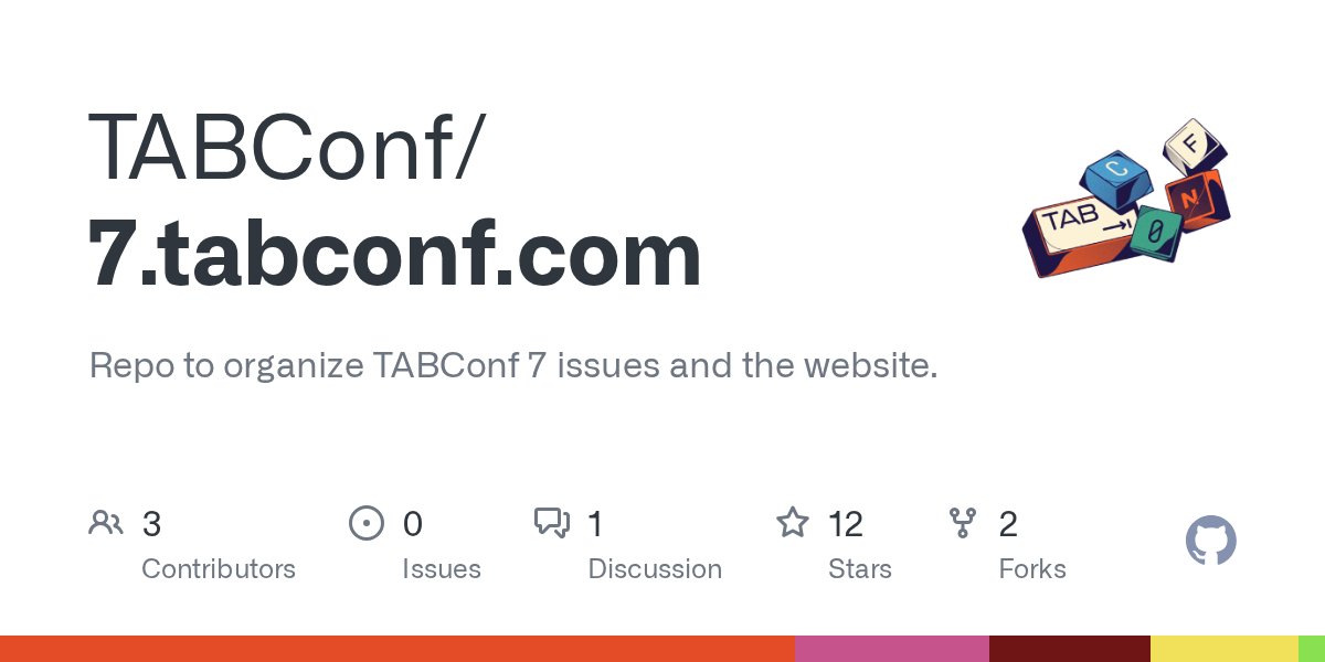 miketwenty1's tweet card. Repo to organize TABConf 7 issues and the website. - TABConf/7.tabconf.com