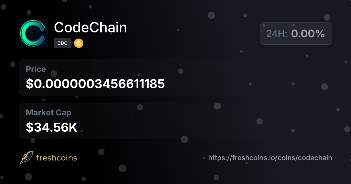 Code_ChainX's tweet card. Discover comprehensive details, market stats, security analysis, and investment insights for CodeChain cryptocurrency. Get real-time data and expert analysis to make informed crypto investment...