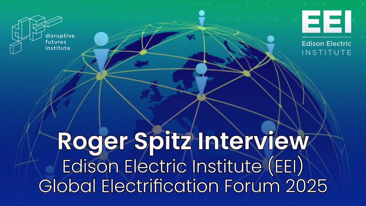 techistential's tweet card. Roger Spitz Keynote Interview at Global Electrification Forum 2025...