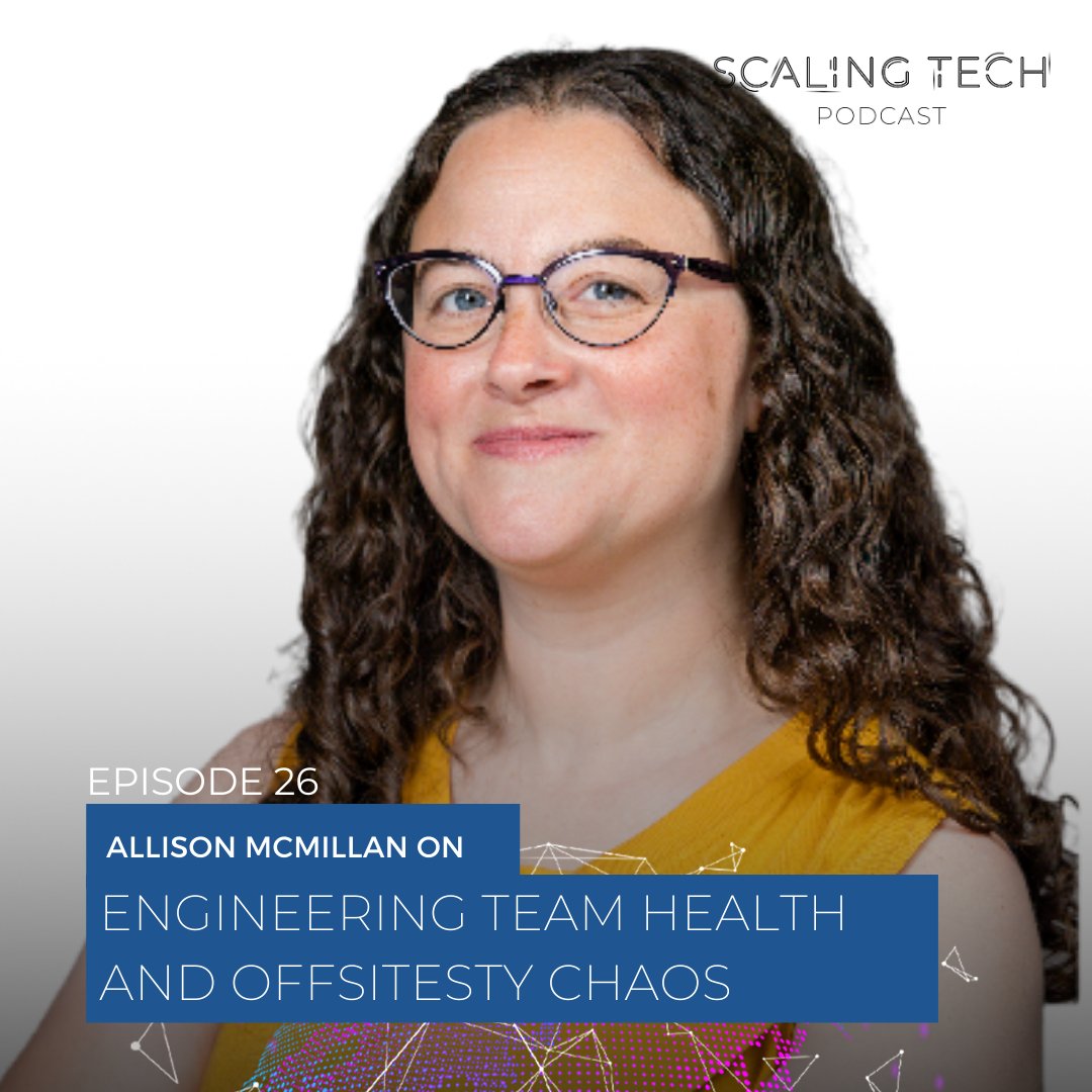 ScalingTechPod's tweet card. Building a good team is like solving a puzzle, as our guest Allison McMillan describes in this episode of the Scaling Tech Podcast. Allison is an engineering leadership consultant who works as a...