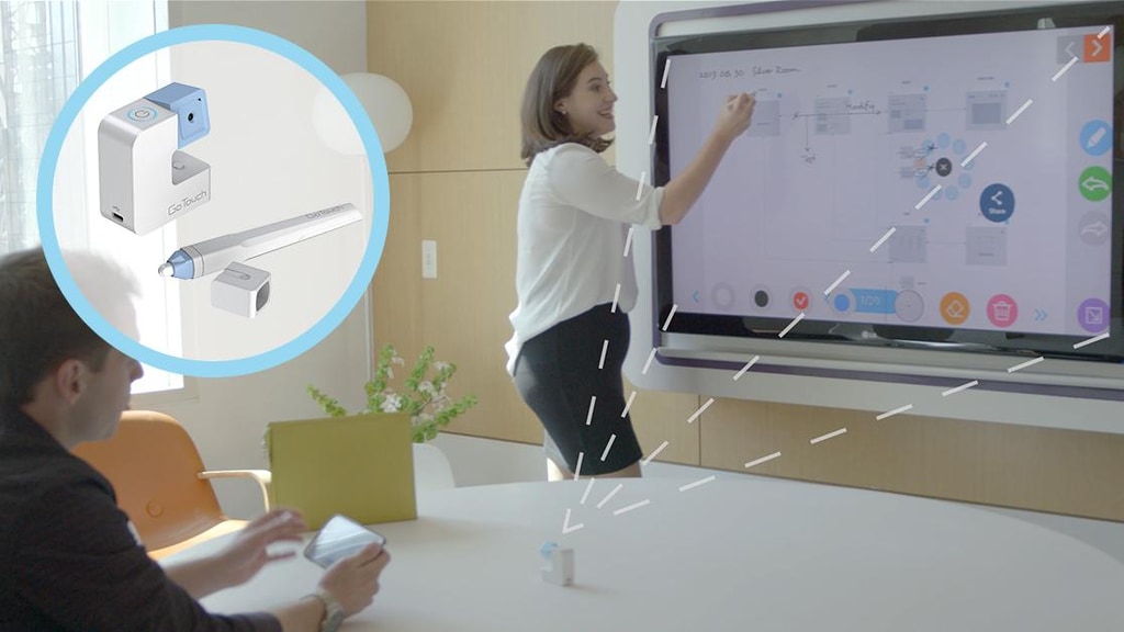iLynchy's tweet card. GoTouch is portable, easy-to-use, and instantly turns any TV or projector into a giant interactive whiteboard you can write or draw on.
