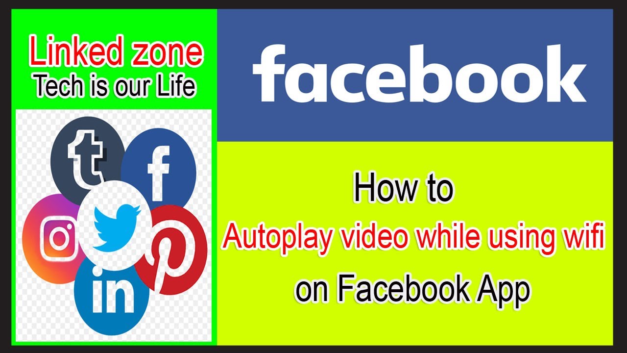 linked_zone's tweet card. How to auto play video while using Wi-Fi only on Facebook app