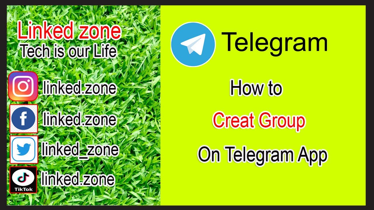 linked_zone's tweet card. How to create Group on Telegram