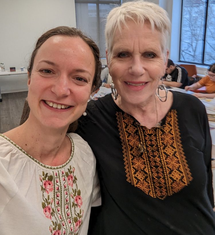 MITLanguages's tweet card. Iryna Kovalchuk explained, “Hanna Melnyczuk is an artist of Ukrainian descent. Her parents left Ukraine in 1944. In 2014, Russia occupied Crimea. In February 2024, for already two years, Ukrainians...