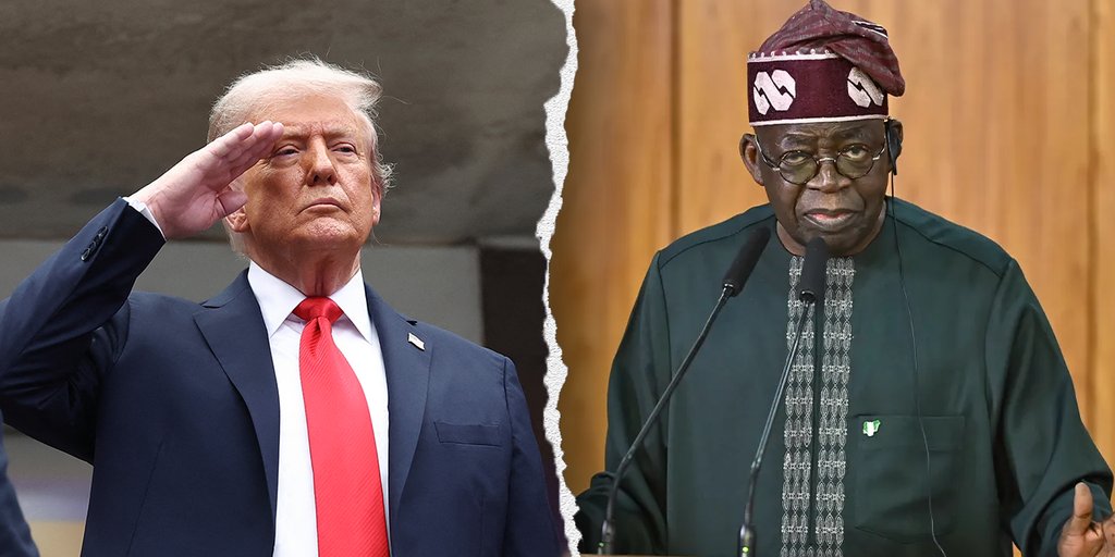 FoxNews's tweet card. President Donald Trump threatens military action against Nigeria over Christian killings, orders aid suspension and warns of "guns-a-blazing" response to Islamic terrorism.