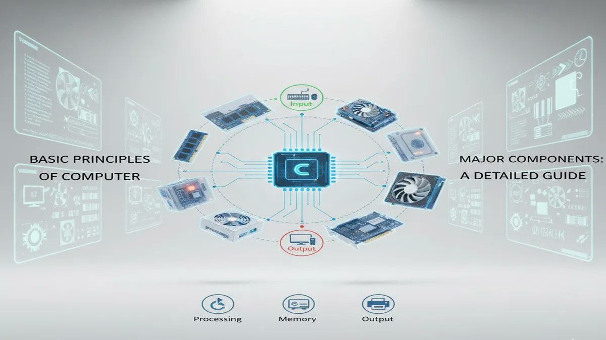 Hindishaala's tweet card. कंप्यूटर क्या है? इनपुट, आउटपुट, स्टोरेज और प्रोसेसिंग के सिद्धांतों को जानें। CPU, मदरबोर्ड, RAM, और हार्ड ड्राइव जैसे कंप्यूटर के प्रमुख