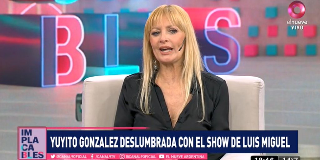 implacablesC9's tweet card. Compartimos una charla íntima con la vedette y conductora.