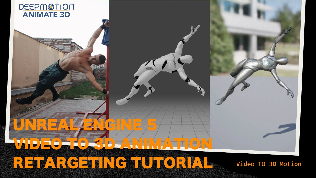 DeepMotionInc's tweet card. DeepMotion Animate 3D to Unreal Engine 5 Retargeting Tutorial | Video...