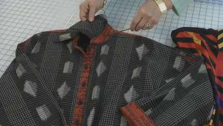 threadsmagazine's tweet card. Sometimes, large plaids and ikats do not match on a garment’s shoulder seams. Find out how a fabric insert can help overcome this dilemma and add a fun design element.