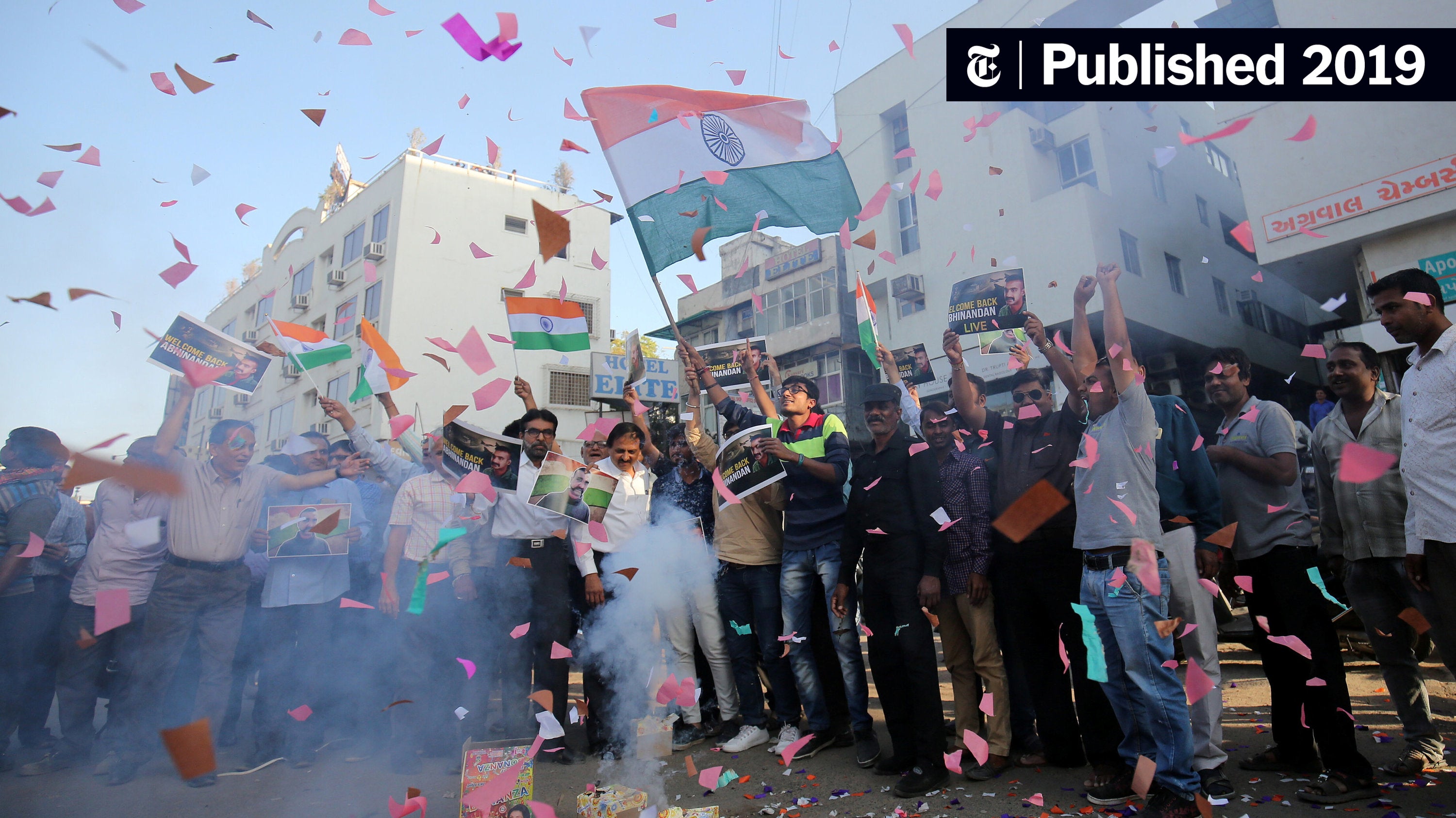 nytimes's tweet card. Wing Cmdr. Abhinandan Varthaman was shot down, rescued from an angry crowd, and then interrogated, bound at first, by officers he called “thorough gentlemen.”