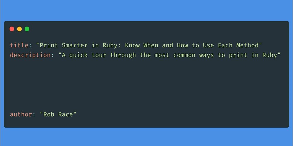 the_ruby_dev's tweet card. If you've ever stared at a blob of console output wondering what the hell you just printed, you're...