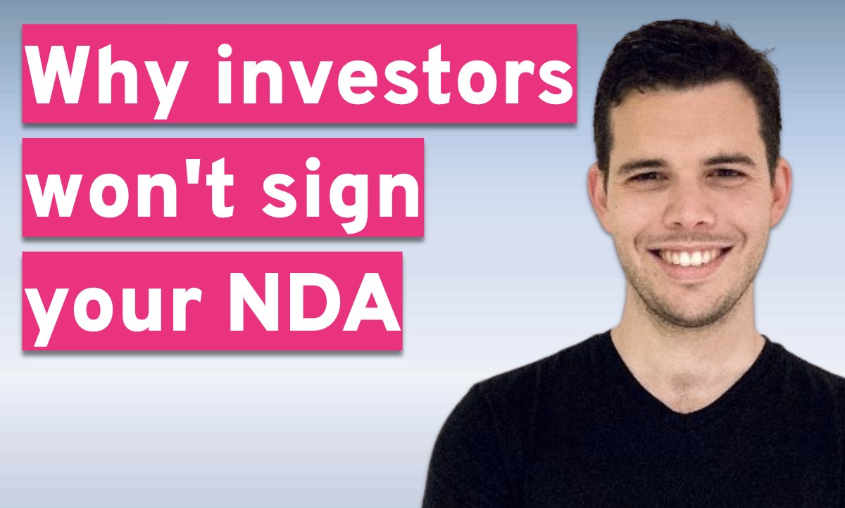 OpenVC_'s tweet card. Should founders ask investors to sign a NDA before sharing their deck. The answer is no. Here are the 6 reasons why, and here's how you can actually protect your startup without a NDA.