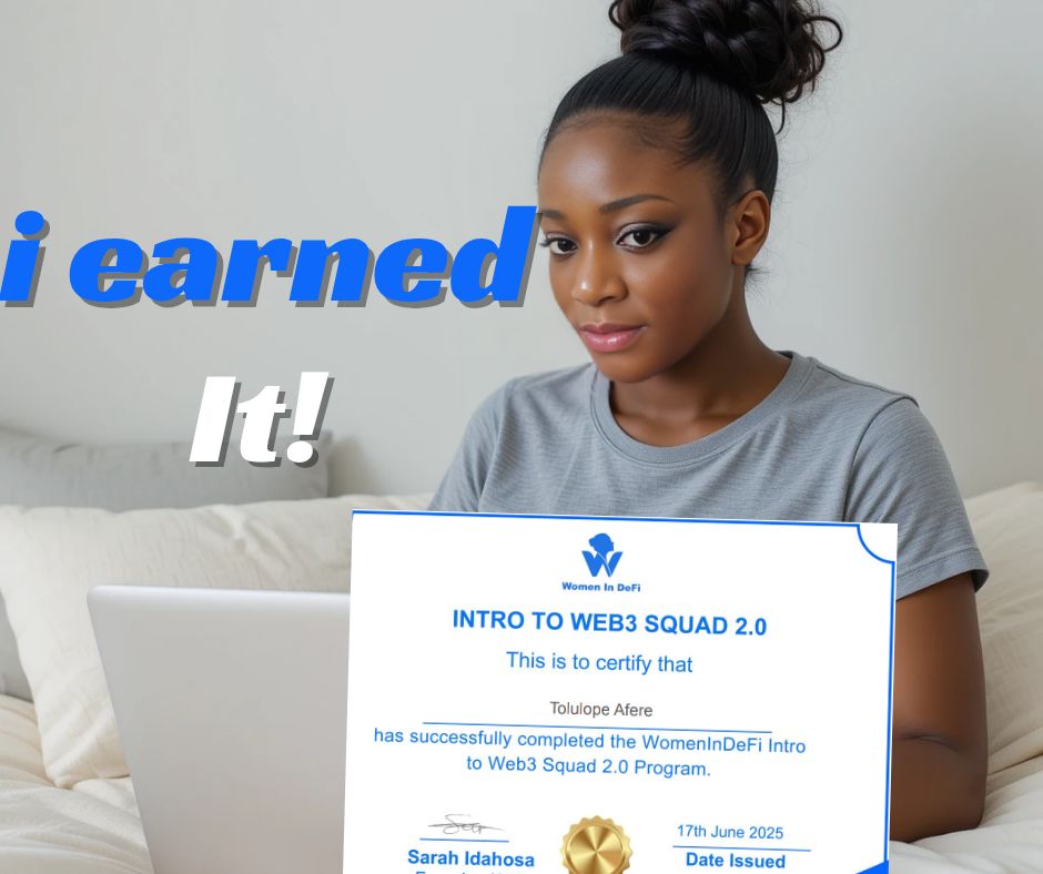 Toluu_Becca's tweet card. My life is so private — you probably didn’t know I recently completed a Web3 training with The Women in DeFi initiative. 🚀 The journey wasn’t without its challenges, but it was so worth it. From...