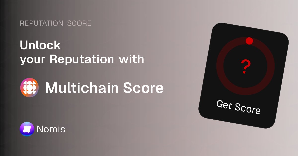 Crypto_ditsy's tweet card. Leverage Multichain onchain reputation at your fingertips. Mint onchain score now to become eligible for drops, get personalized offers, discounts and more.