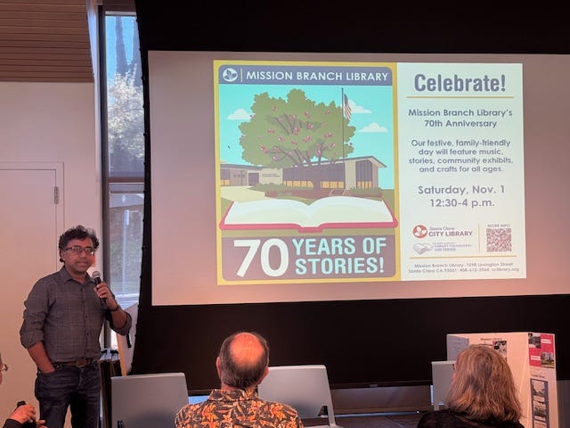 lalitk08's tweet card. Some weekend afternoons remind you why you write. The Mission Branch Library’s 70th anniversary was one of those and I was delighted to be…