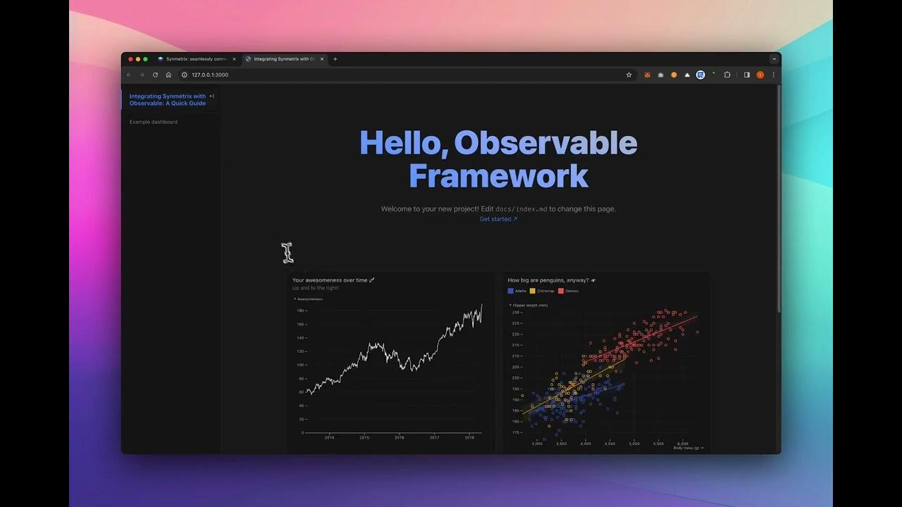 trySynmetrix's tweet card. Integrating Synmetrix with Observable: A Quick Guide