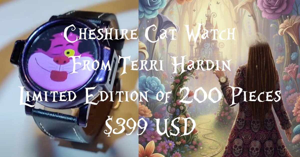 pushtotest's tweet card. Cheshire Cat Watch From Terri Hardin Limited Edition of 200 Pieces $399 USD