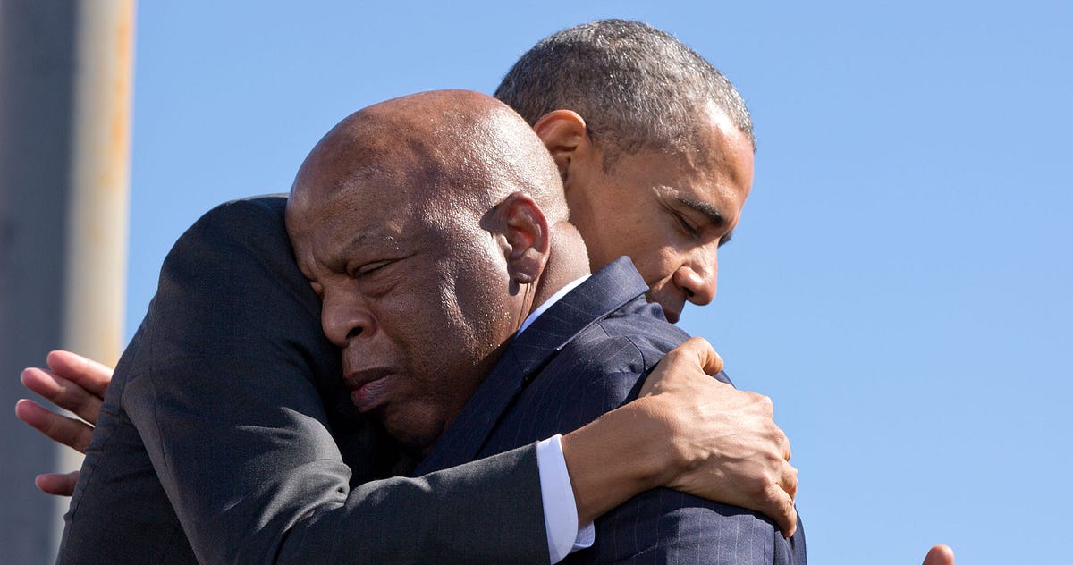 BarackObama's tweet card. America is a constant work in progress. What gives each new generation purpose is to take up the unfinished work of the last and carry it…