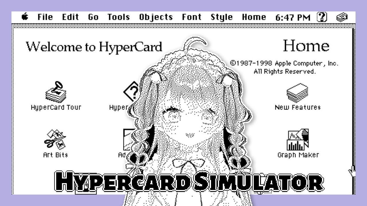 pgo's tweet card. 【Hypercard Simulator】Looking Through Tons of Mac Hypercards!