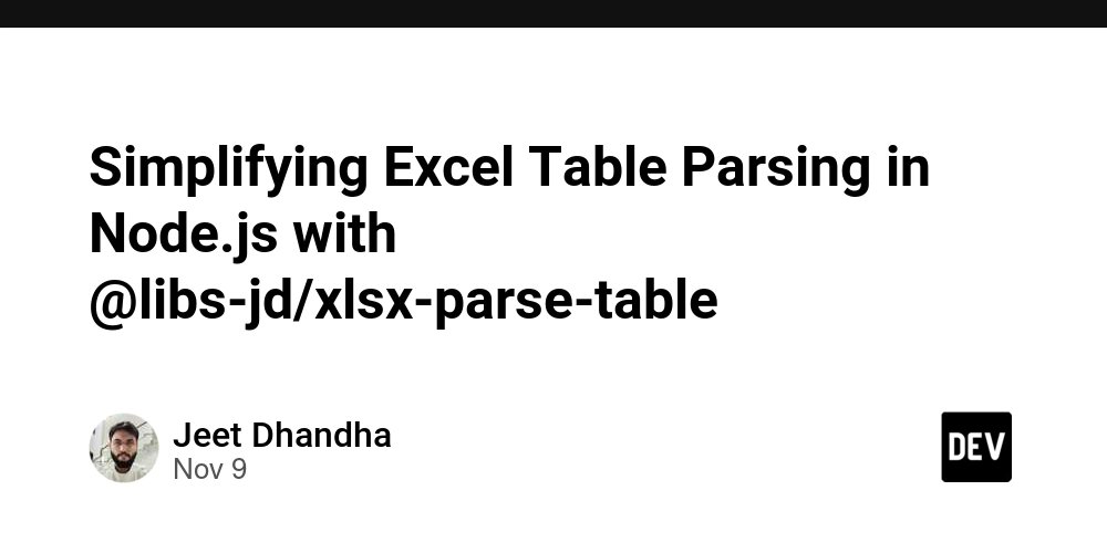 prod42net's tweet card. Find the library on GitHub or npm Working with Excel files in Node.js applications can be...