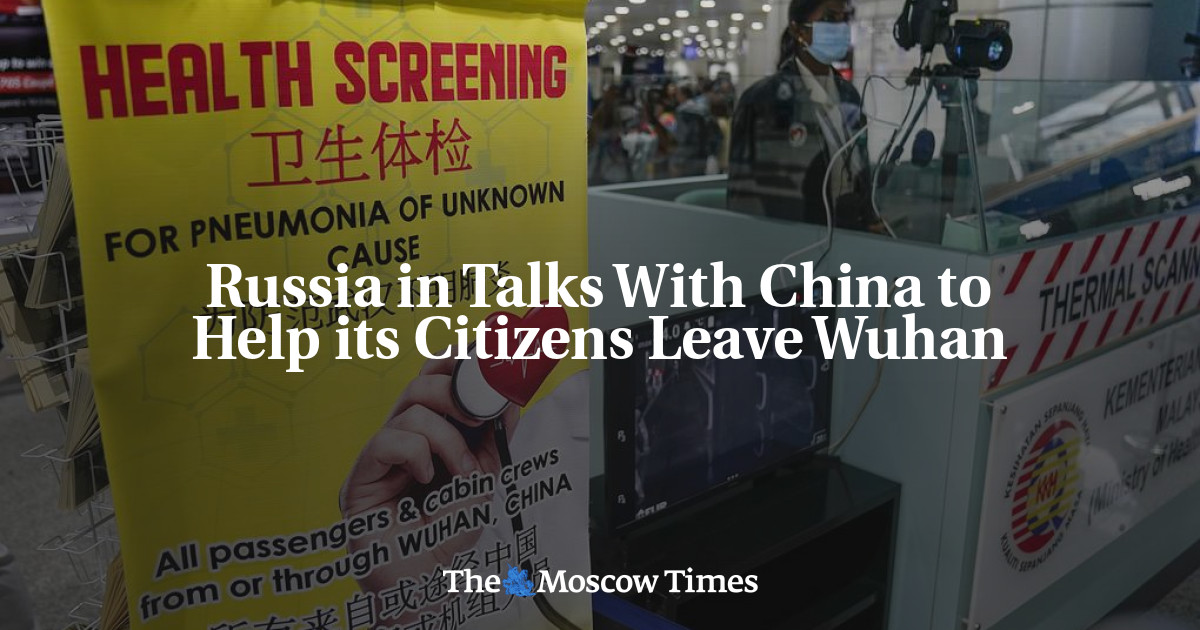 MoscowTimes's tweet card. Russia is consulting with China about possibly evacuating Russian citizens from the Chinese city of Wuhan and Hubei province, the center of an outbreak of a new flu-like virus, the RIA news agency...