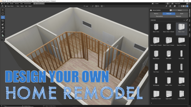 ProBlender's tweet card. Using Blender and the Home Builder Add-on, you can design your own home remodel for free. I will be using my own home remodel to teach you the process. I live in a barn style home. On the first flo…